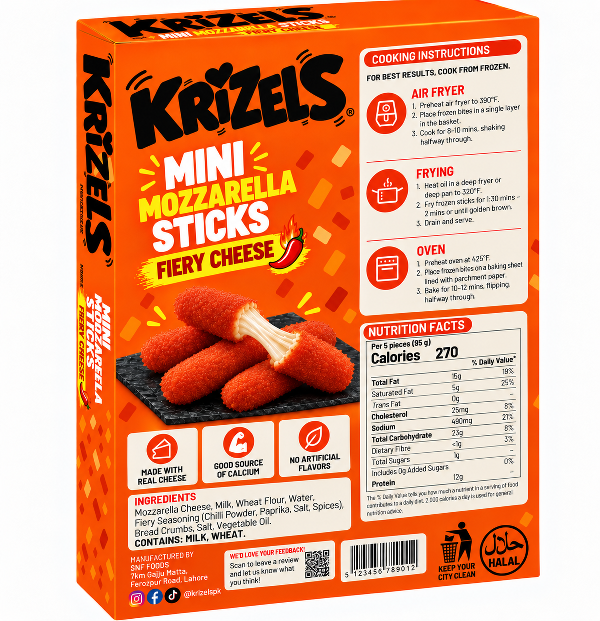 Krizels Mini Mozzarella Sticks – Fiery Cheese