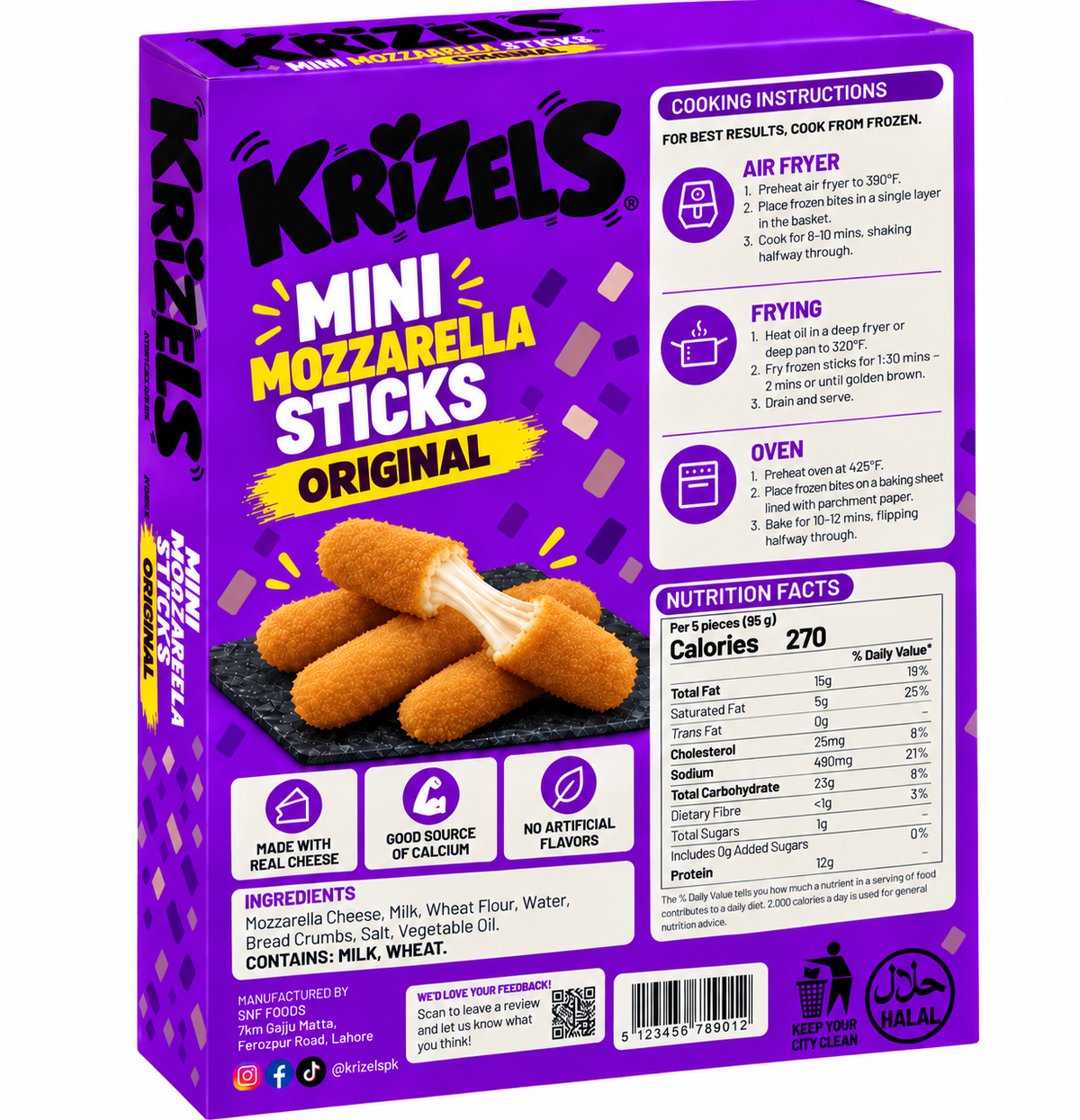 Krizels Mini Mozzarella Sticks – Original